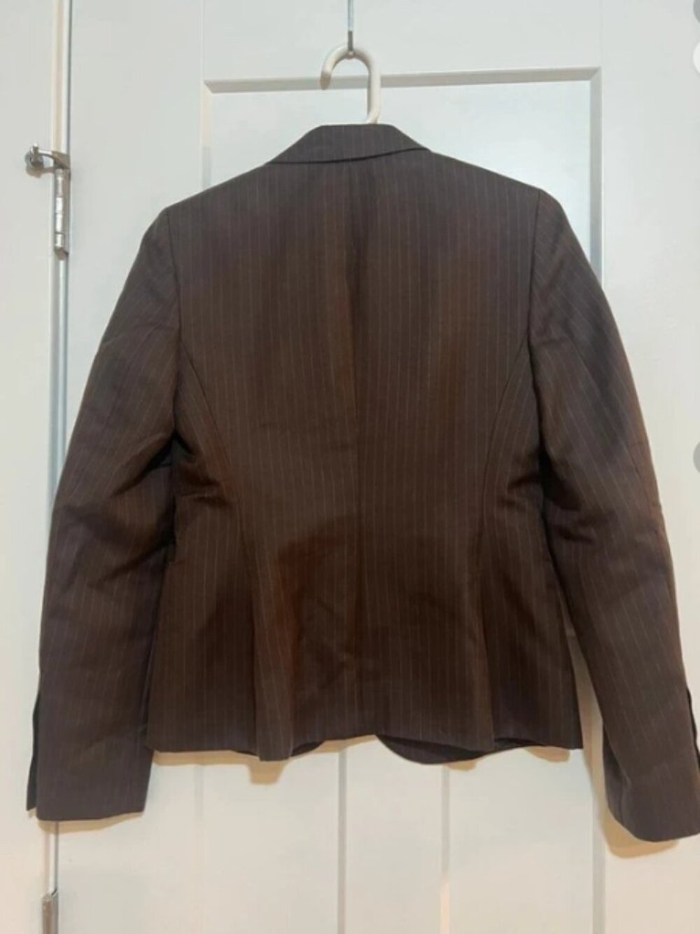 Loft brown pinstripe jacket/blazer - Picture 2 of 4